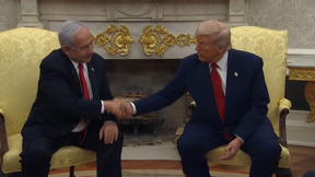 נתניהו בדרך לבית הלבן
