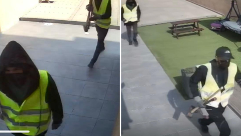 רעולי פנים בניסיון פריצה לבית פרטי בב