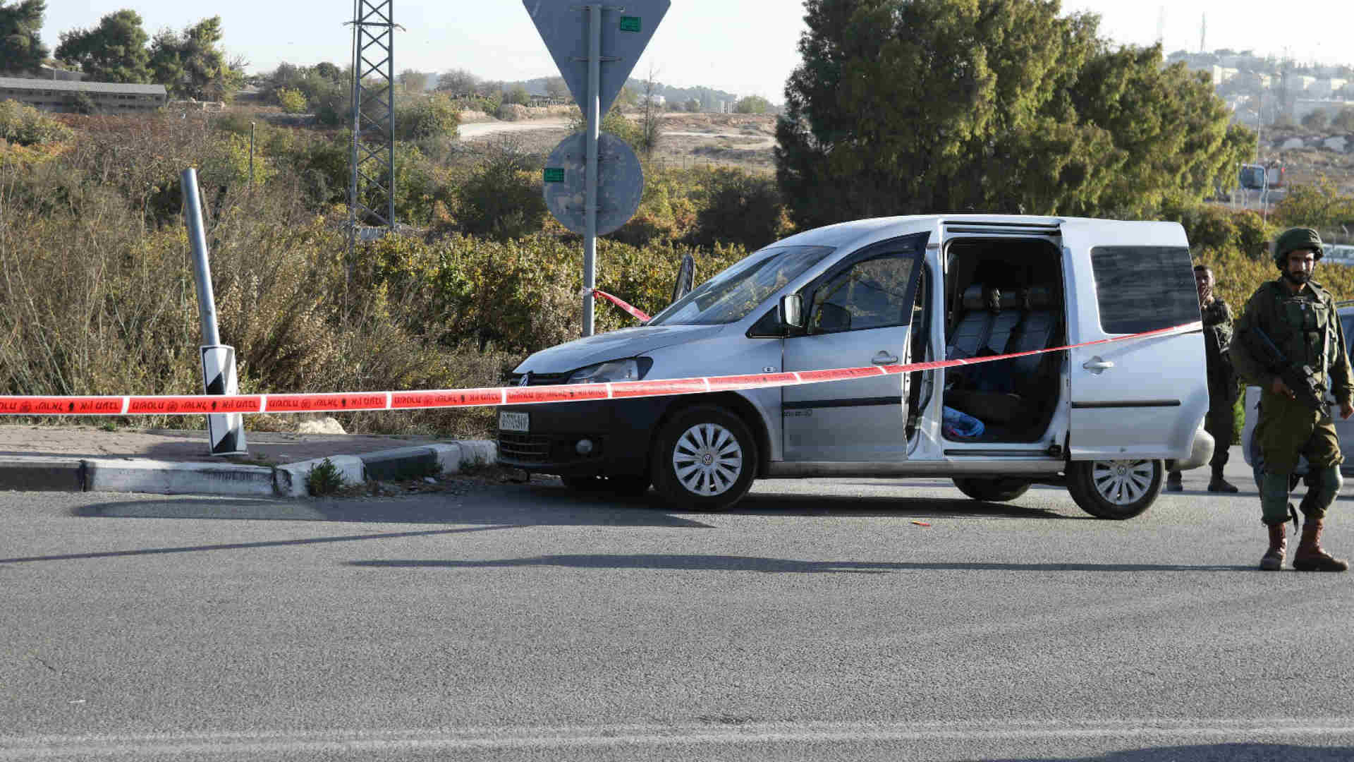 זירת הפיגוע בגוש עציון, הבוקר