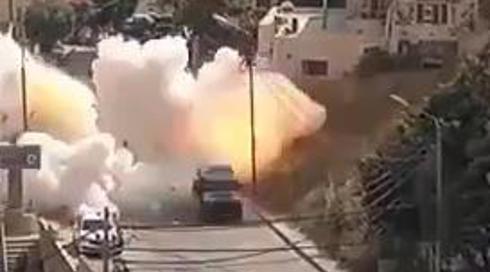 תיעוד: מטען הופעל בפעילות בשכם, חייל נפצע  באורח קל