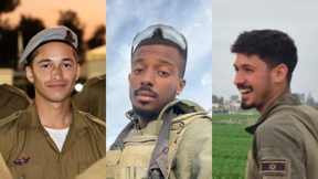 מימין לשמאל: סמ"ר ניב רדיע, סמל שחר מנואב וסמל מעיין ברוך פרלשטיין