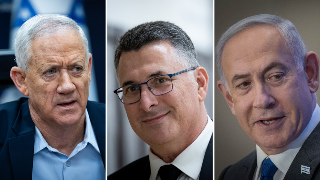 בנימין נתניהו, גדעון סער ובני גנץ