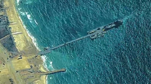 מזח הסיוע ההומניטרי של האמריקנים בעזה חזר לפעילות
