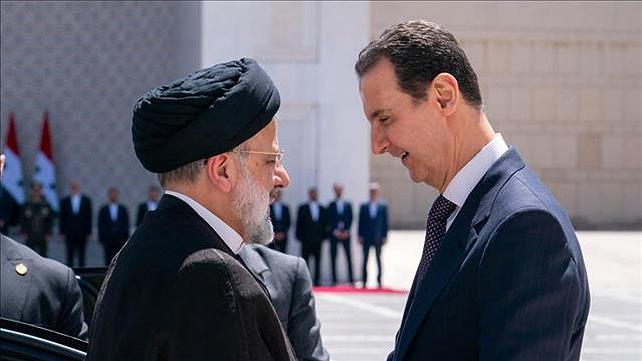 נשיא סוריה אסד ונשיא איראן ראיסי בזמן ביקורו בסוריה 03.05.23