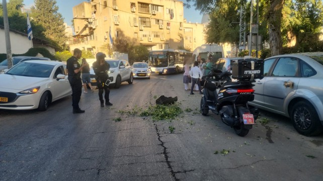 נפילה של רסיס יירוט בבני ברק
