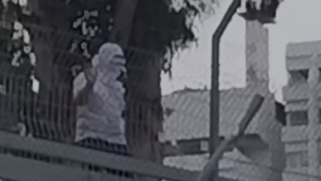 חייל משליך אבנים מבסיס הקריה על מתנגדי הרפורמה
