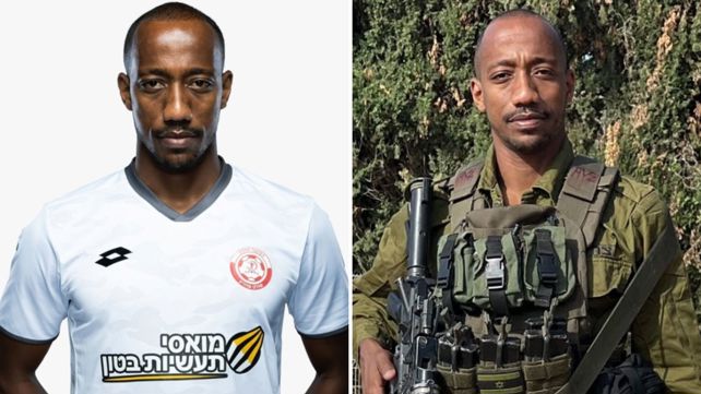 מנשה זלקה במדי צה"ל ובמדי קבוצת הפועל חדרה