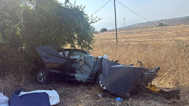 זירת התאונה בכביש 98 ברמת הגולן, היום
