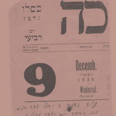דף יומן מיום הולדתו של א.ב יהושע