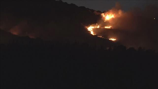 דליקות בעקבות נפילת רקטה בגבול הצפון, 04.08.21