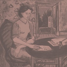 הכותבת - ציור