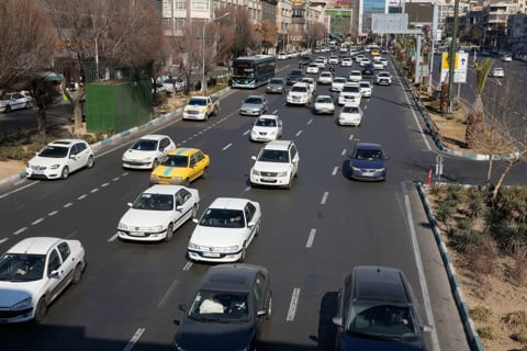 כביש במרכז טהראן, בירת איראן 