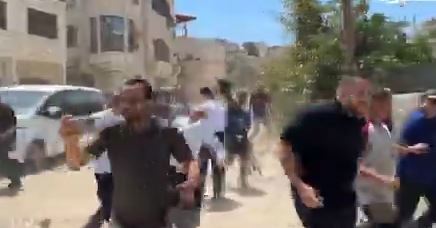 מתוך תיעוד הירי לעבר משלחת אירופית בג'נין