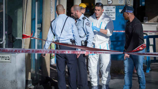 זירת הפיגוע בתחנה המרכזית, אתמול בירושלים
