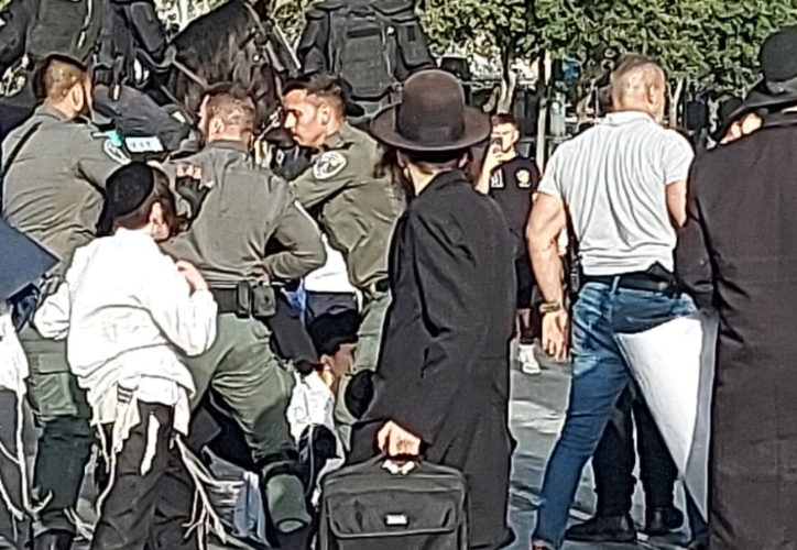הפגנת חרדים נגד חוק הגיוס בירושלים, מאי 2024