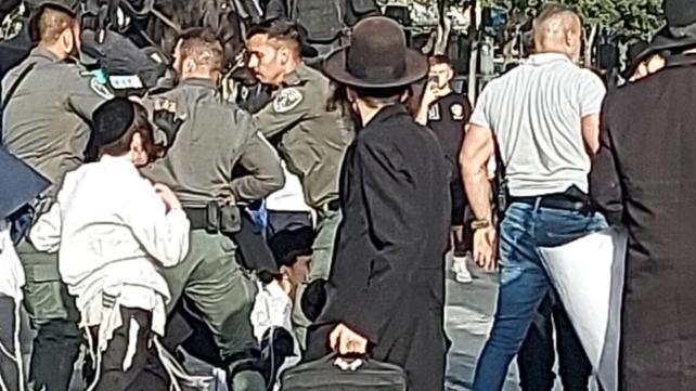 הפגנת חרדים נגד חוק הגיוס בירושלים, מאי 2024