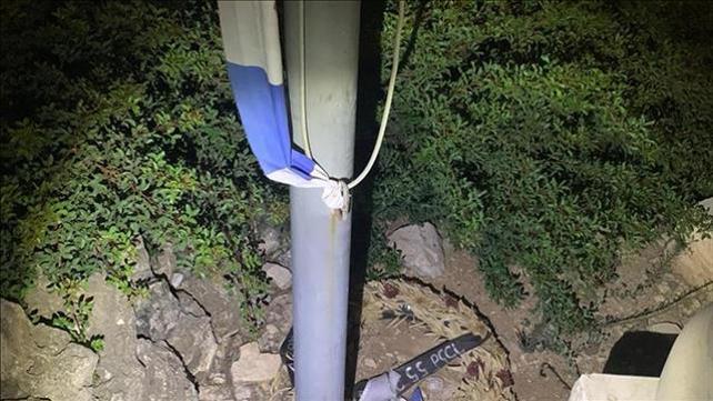 דגל ישראל שהושחת באנדרטת הצנחנים - 6.8.20