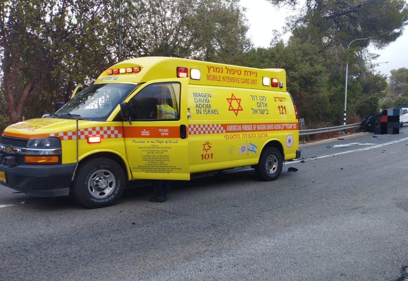 זירת התאונה בכביש בכביש 3866