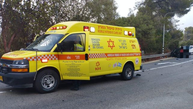 זירת התאונה בכביש בכביש 3866