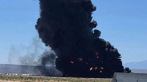 זירת התרסקות של מפציץ אמריקני מסוג B-52 בקליפורניה