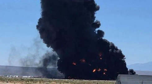זירת התרסקות של מפציץ אמריקני מסוג B-52 בקליפורניה