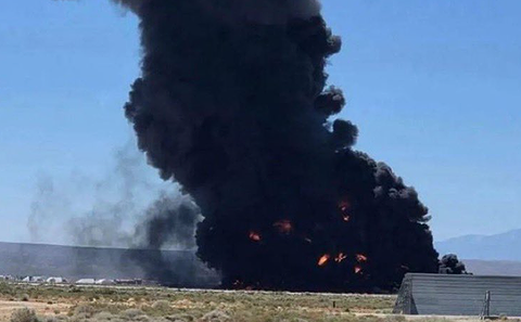זירת התרסקות של מפציץ אמריקני מסוג B-52 בקליפורניה