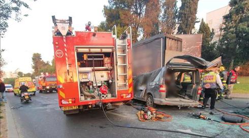 תאונה קטלנית ברמת גן: שני הרוגים, ושישה פצועים קשה וקל