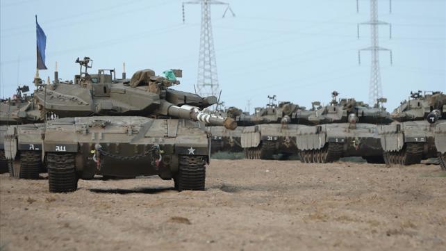 טנקים של צה"ל בגבול רצועת עזה