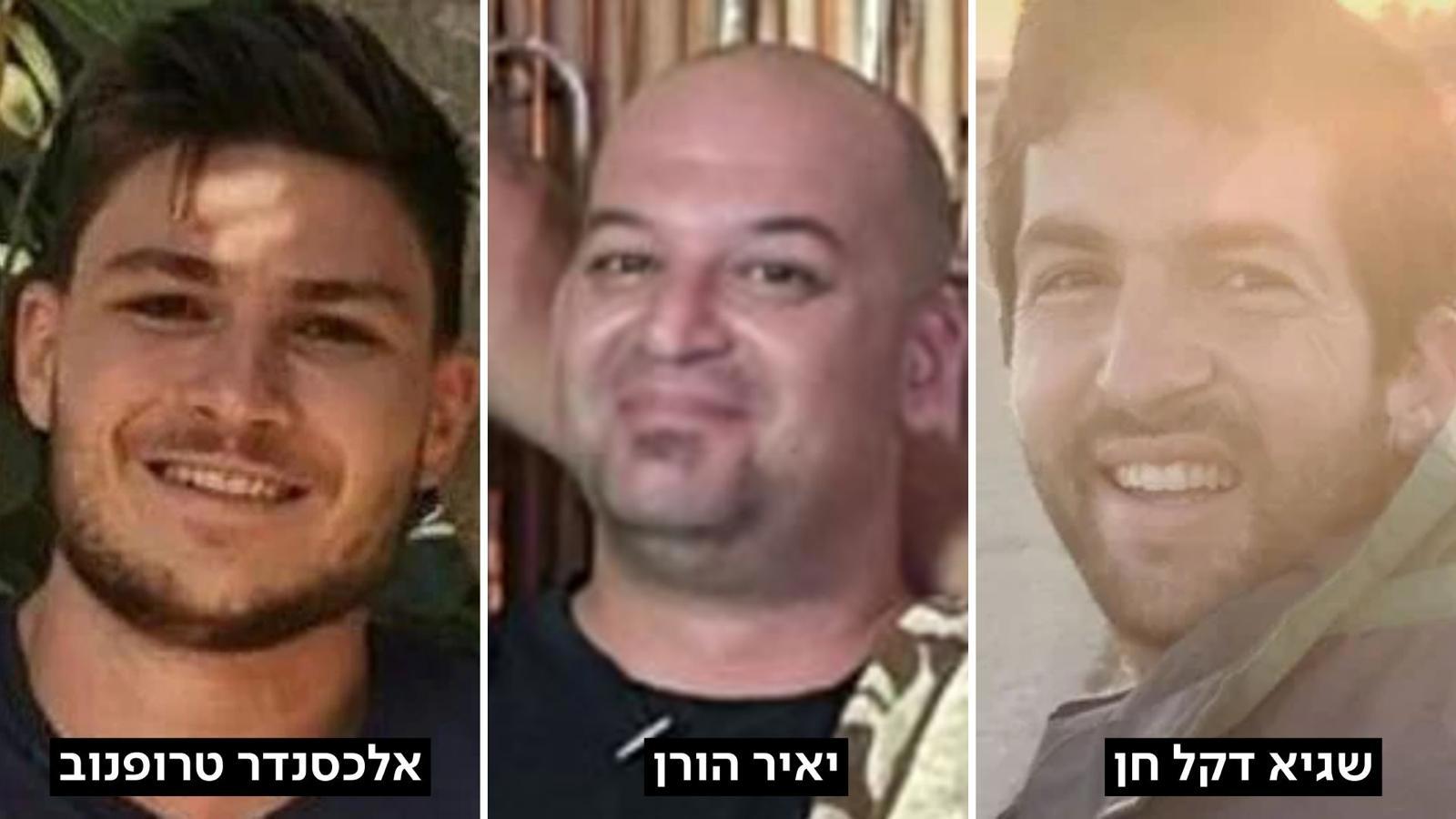 מימין: יאיר הורן, שגיא דקל חן וסשה טרופנוב