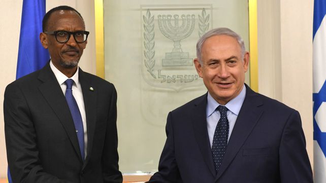 נתניהו עם נשיא רואנדה פול קגאמה