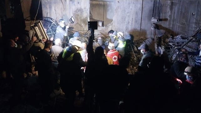 הריסות מתקיפת צה"ל בכפר אל-הבאריה בדרום לבנון 
