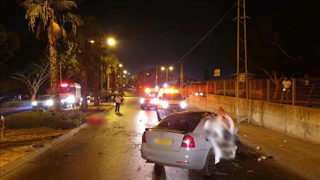 זירת התאונה באשקלון, 29.08.19