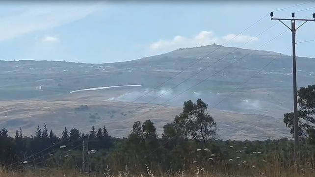 שריפה בצפון בעקבות ירי מלבנון
