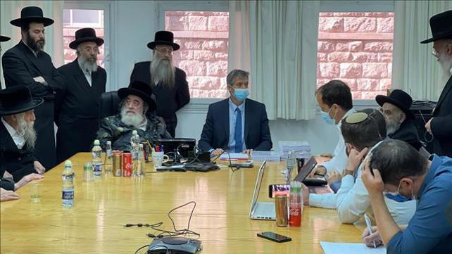 יועז הנדל בפגישה עם רבנים חרדים בכירים 29.11.21