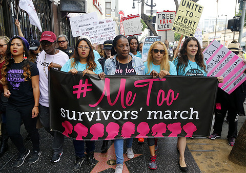 צעדת #MeToo בשכונת הוליווד בלוס אנג'לס, 1 בנובמבר 2017