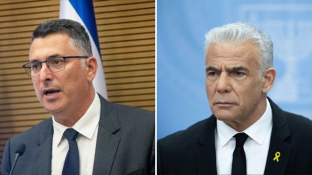 יאיר לפיד וגדעון סער