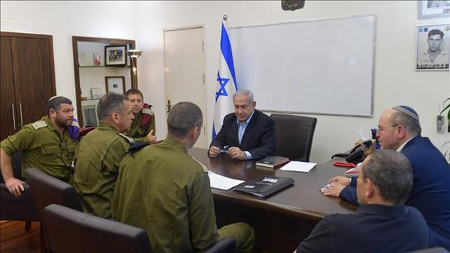 נתניהו בהתייעצות ביטחונית בקריה