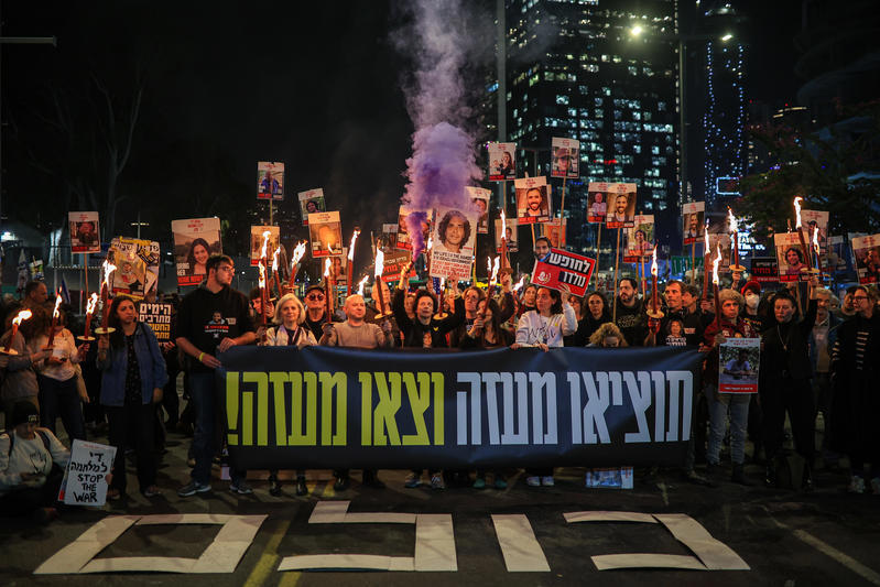 הפגנה למען שחרור חטופים, ינואר 2025