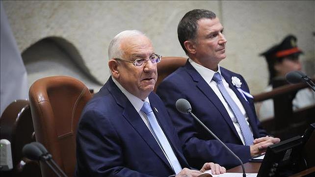 ראובן ריבלין ויולי אדלשטיין בהשבעת הכנסת ה-22 3.10.19