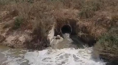 חשד להצתה: מתקן הטיהור בדרום עלה באש - מי השפכים זרמו לנחל באר שבע
