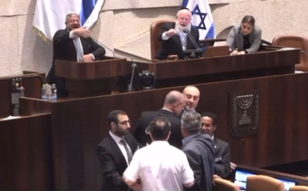 השר בן גביר במליאת הכנסת, יולי 2024