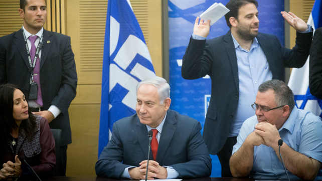 ביטן, נתניהו ורגב בישיבת סיעת הליכוד, היום