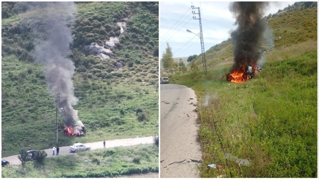 תקיפת כטב"ם ישראלית על כלי רכב בוואדי אלחג'יר שבדרום לבנון
