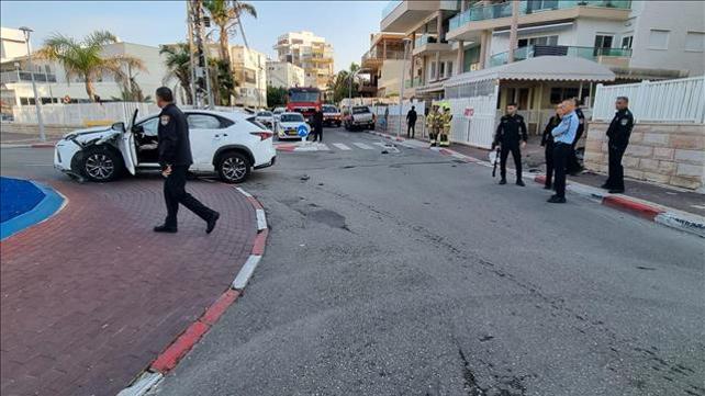זירת פיצוץ הרכב שבה נפצע קל עבריין מוכר