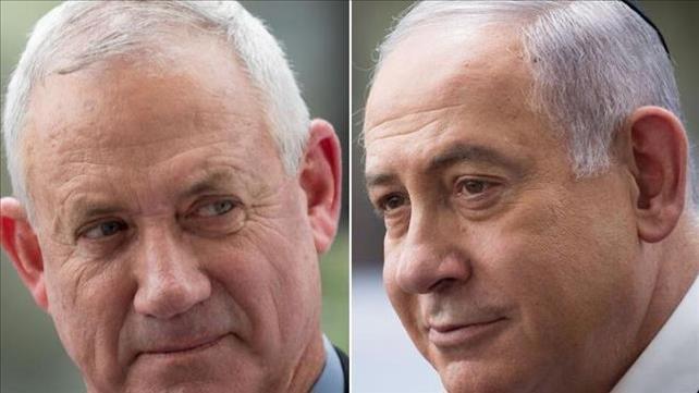 נתניהו וגנץ בטקס האזכרה לשמעון פרס, 19.09.19