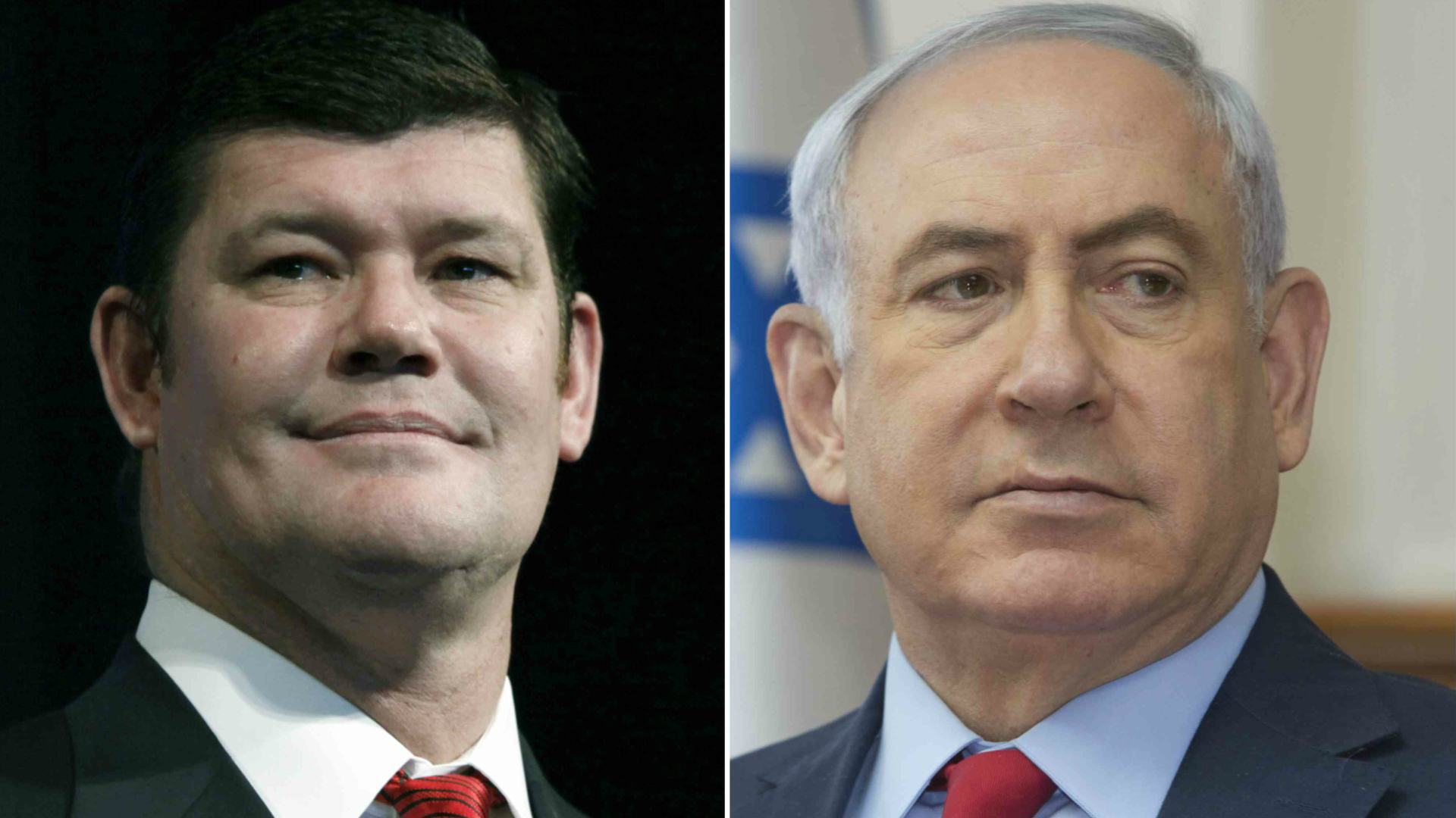 בנימין נתניהו וג'יימס פאקר