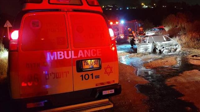 זירת שריפת המכונית בה נמצאה גופה, עין כרם, 09.06.21