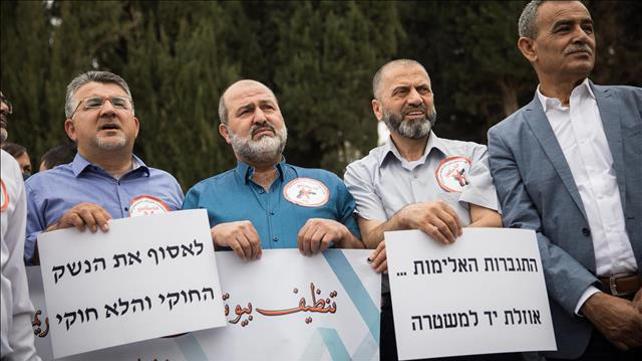 הפגנה נגד האלימות במגזר הערבי, ערבים