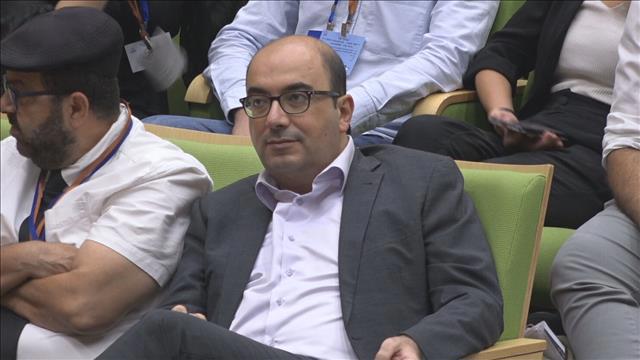 יו"ר בל"ד סאמי אבו שחאדה בוועדת הבחירות 29.09.22
