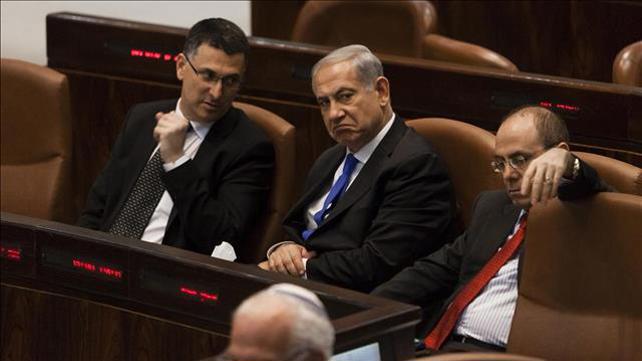 בנימין נתניהו וגדעון סער